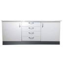 MEUBLE DENTAIRE PRATIKA 2 PORTES/4 TIROIRS/CHARIOT MOBILE 5 TIROIRS L180cm