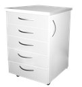 MEUBLE MOBILE 5 TIROIRS L45*H75*P50 PRATIKA