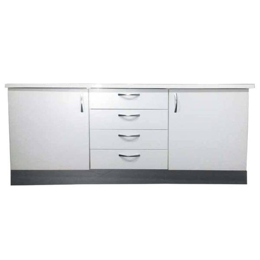 [M1001] MEUBLE DENTAIRE PRATIKA 2 PORTES/4 TIROIRS/CHARIOT MOBILE 5 TIROIRS L180cm